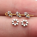 6x6x1.6mm 0.17g Multi-Color Zinc Alloy Flower Shape Spacer Beads for DIY Bracelet Necklace Making