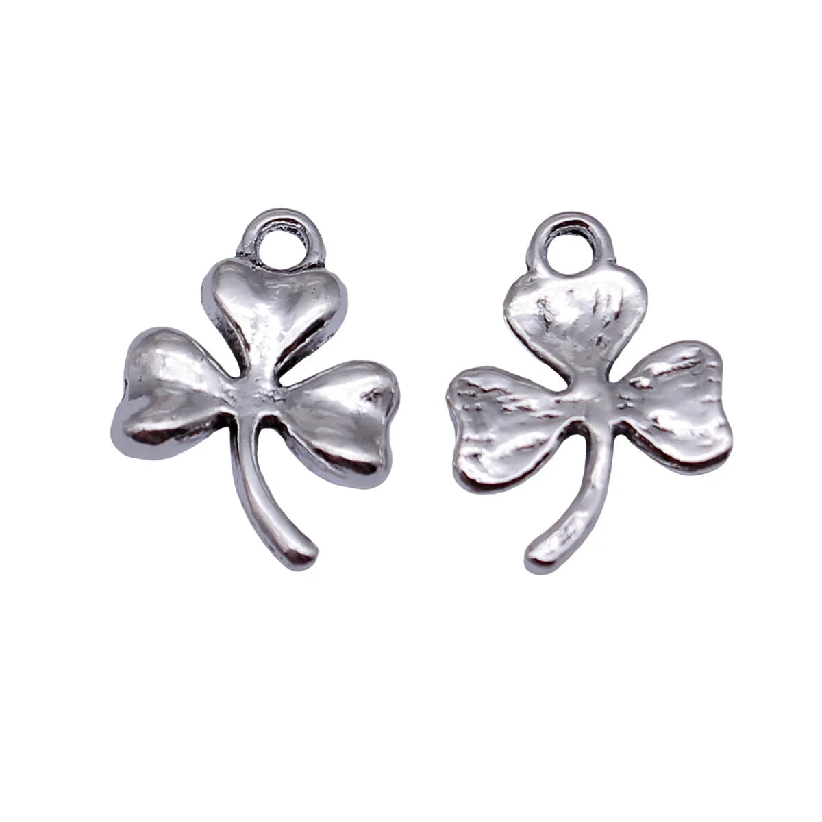 17x12mm 0.86g Antique Silver Zinc Alloy Clover Charm Pendant for DIY Necklace Bracelet Making