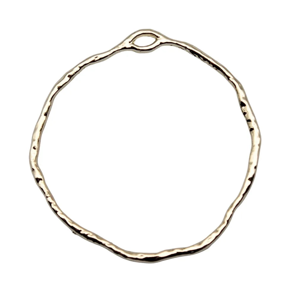 34x35mm 1.1g KC Gold Zinc Alloy Geometric Charm Pendant for DIY Necklace Earring Jewelry Making