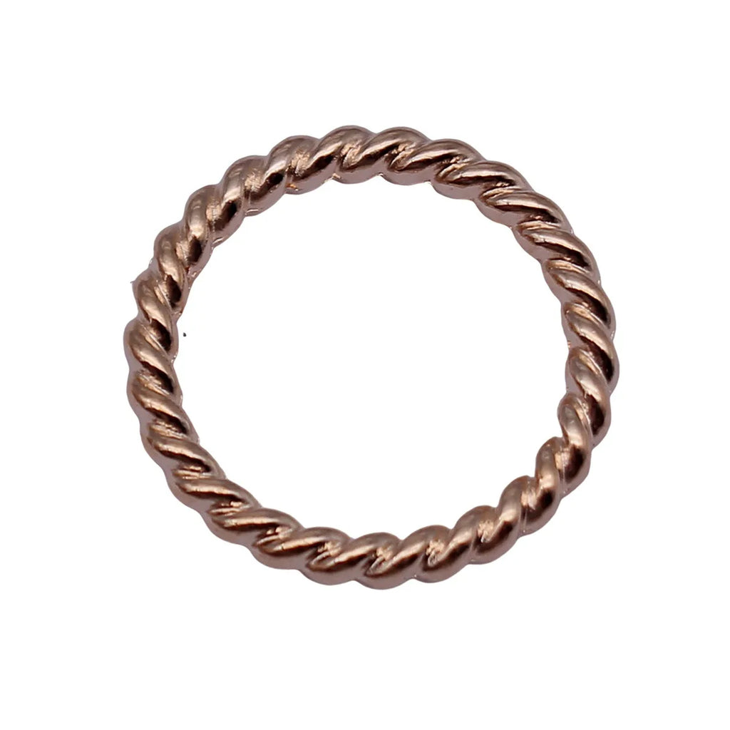 20x20x2.5mm 1.3g KC Gold Tone Zinc Alloy Twisted Round Ring Connector Findings for DIY Jewelry Making