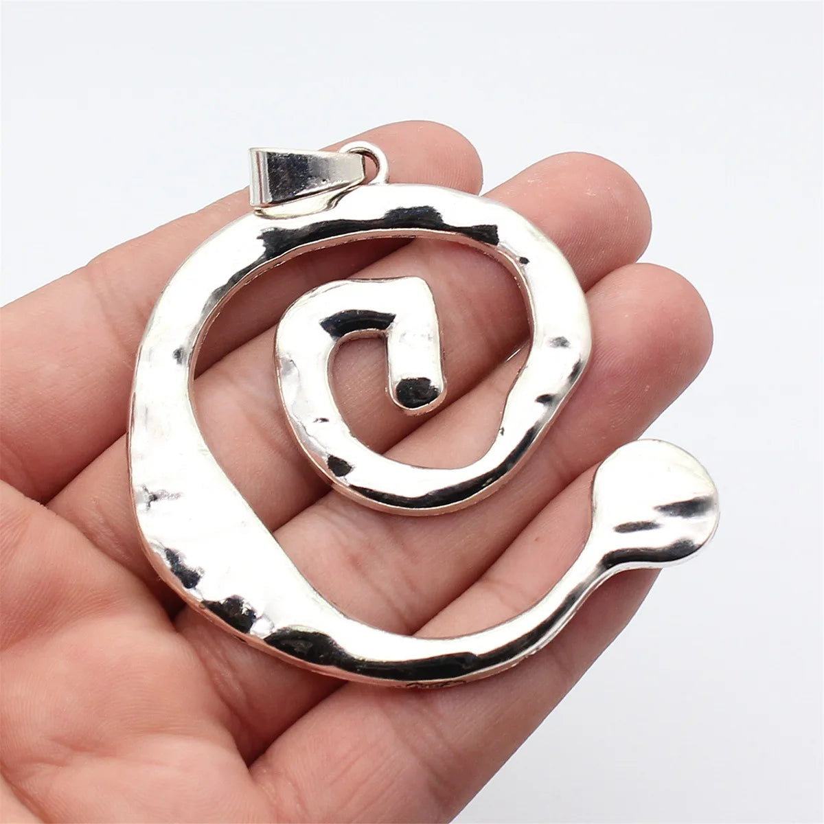80x70mm 22g Multicolor Zinc Alloy Swirl Large Charm Pendant for DIY Necklace Jewelry Making