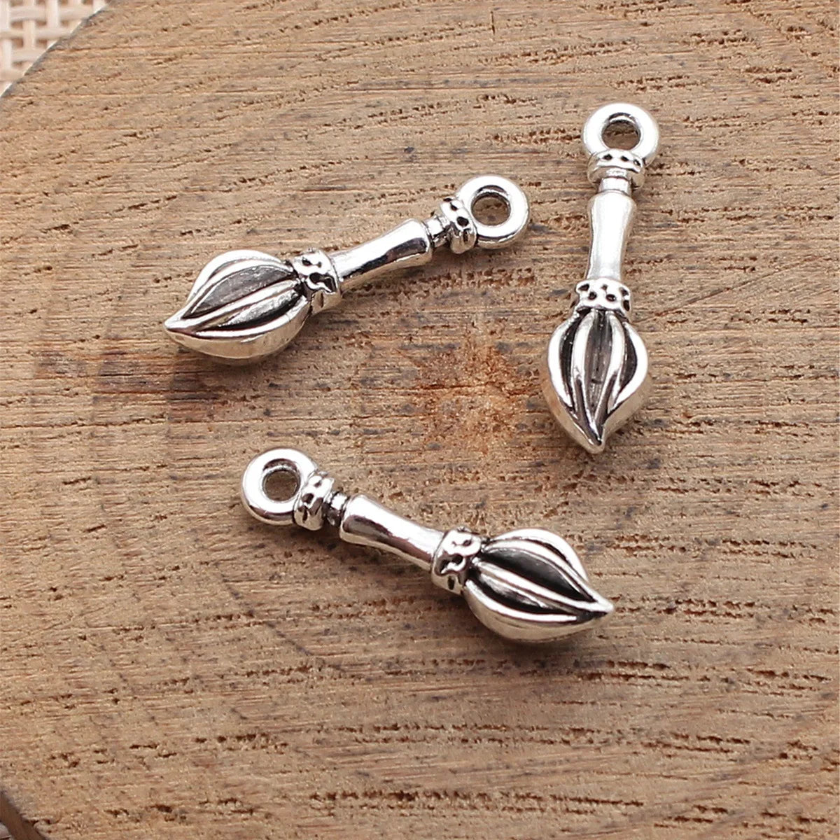 21x5.8mm 1.1g Antique Silver Zinc Alloy Calligraphy Brush charm pendant for DIY jewelry making