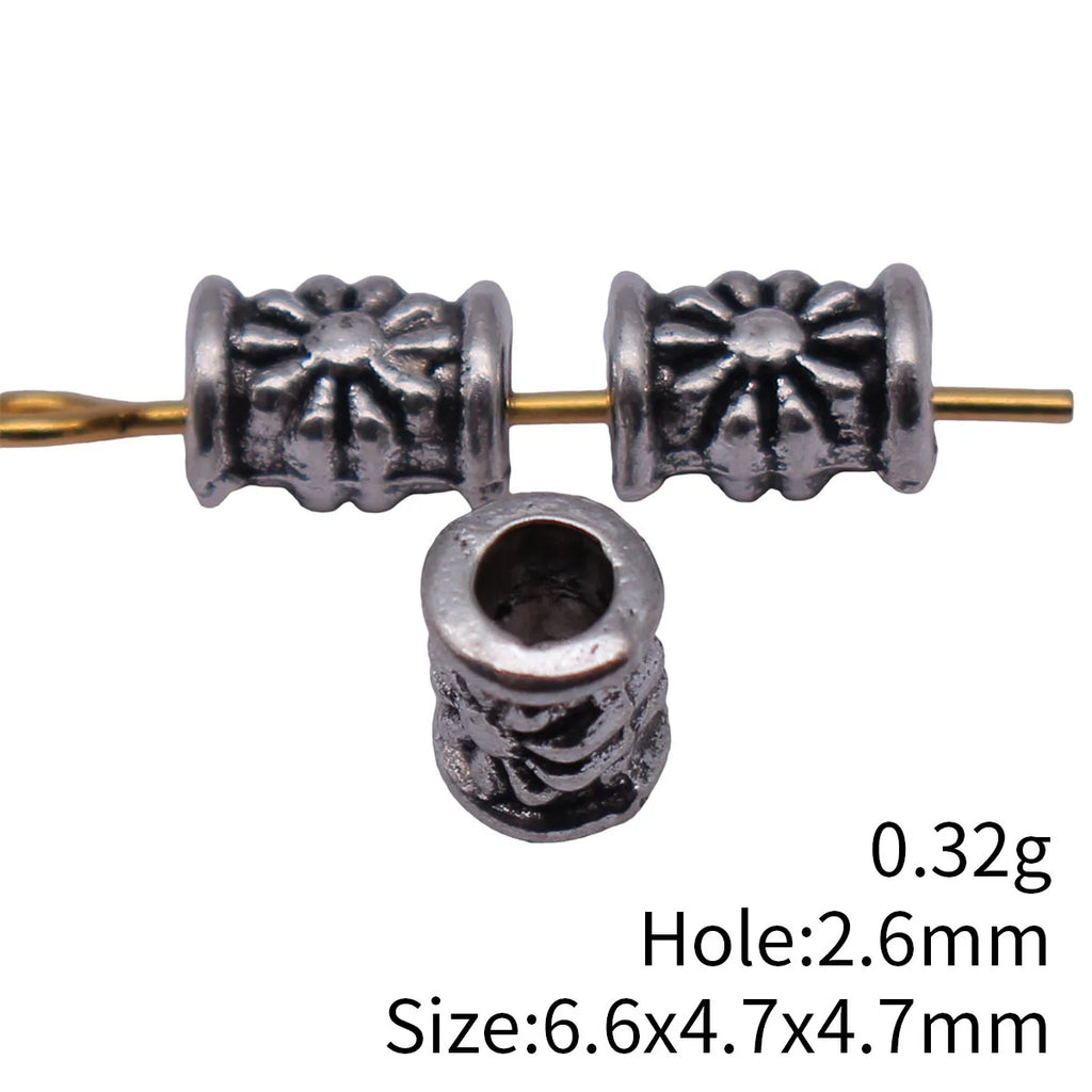 6.6x4.7x4.7mm 0.32g Multicolor Zinc Alloy Sunflower Pattern Spacer Flower Beads for DIY Bracelet Jewelry Making