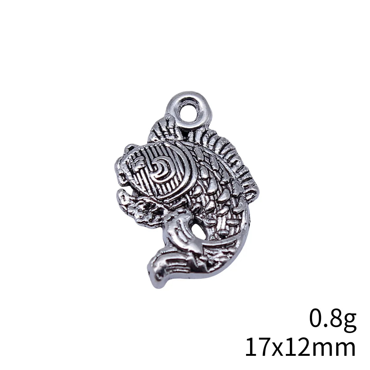 17x12mm 0.8g Antique Silver Zinc Alloy Koi Fish Charm Pendant for DIY Necklace Bracelet Jewelry Making
