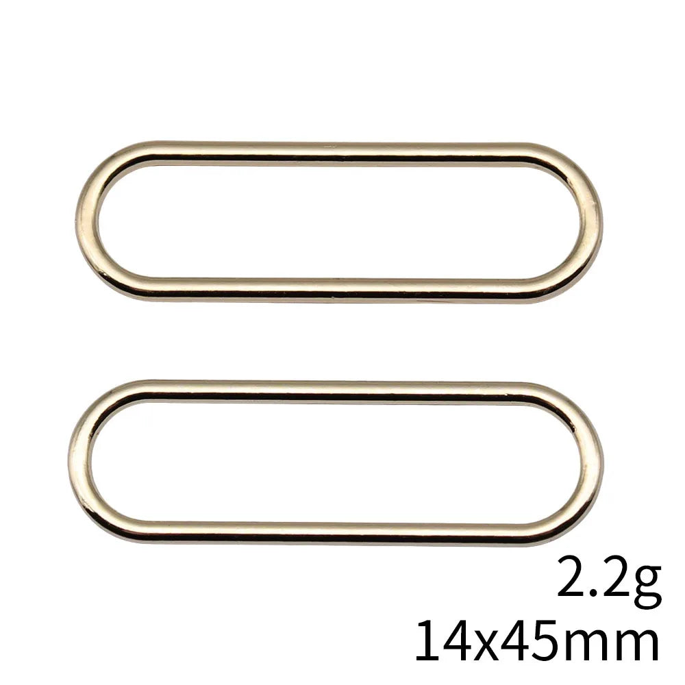 14x45mm 2.2g KC Gold Zinc Alloy Oval Ring Charm Pendant for DIY Necklace Bracelet Jewelry Making