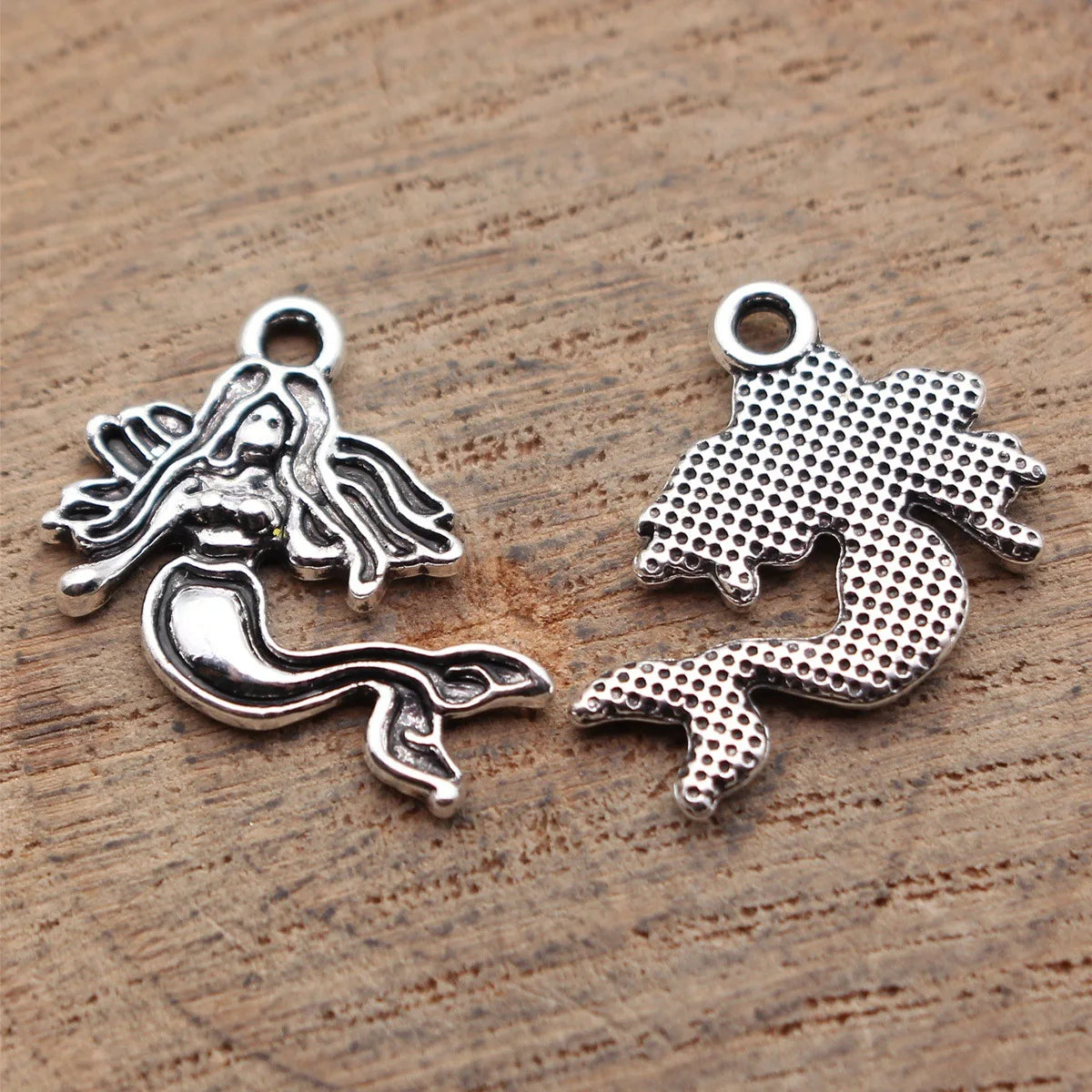 18x14mm 0.9g Multicolor Zinc Alloy Mermaid Charm Pendant for DIY Necklace Bracelet Earring Making