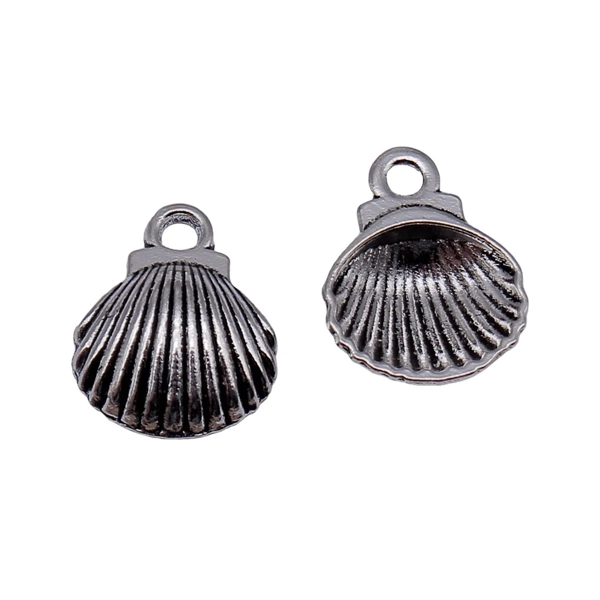 15x12mm 0.79g Antique Silver Zinc Alloy Shell charm pendant for DIY bracelet necklace jewelry making