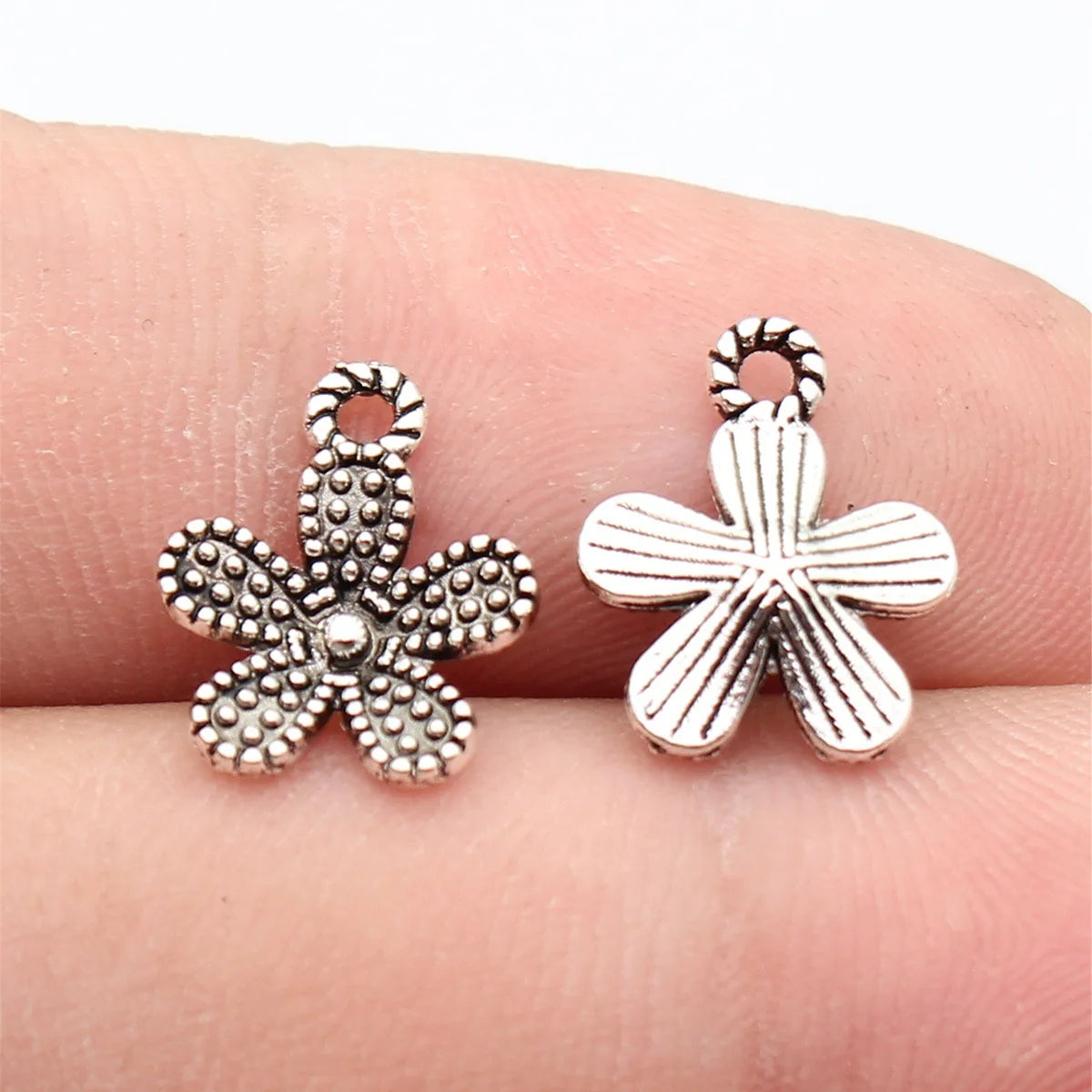 14x11mm 0.52g Multi Color Zinc Alloy Flower Charm Pendant for DIY Necklace Bracelet Jewelry Making
