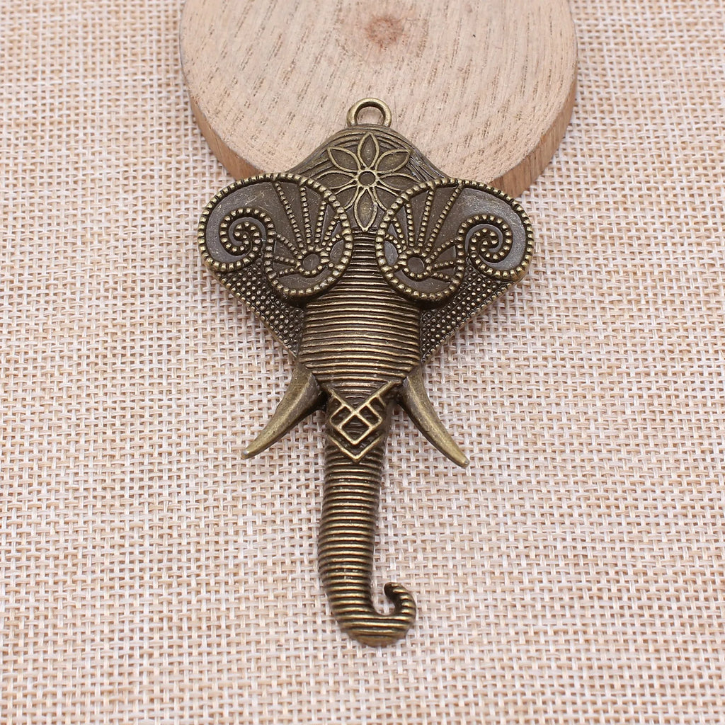 84x51mm 14.9g Multicolor Zinc Alloy Elephant Charm Pendant for Necklace Keychain Jewelry Making
