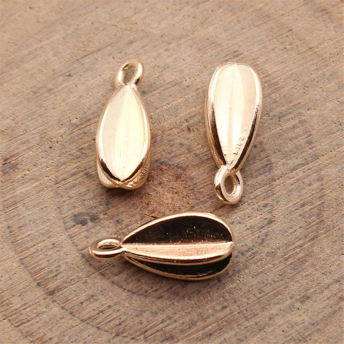 14x7x7mm 0.74g Multicolor Zinc Alloy Faceted Geometric Teardrop Charm Pendant for DIY Jewelry