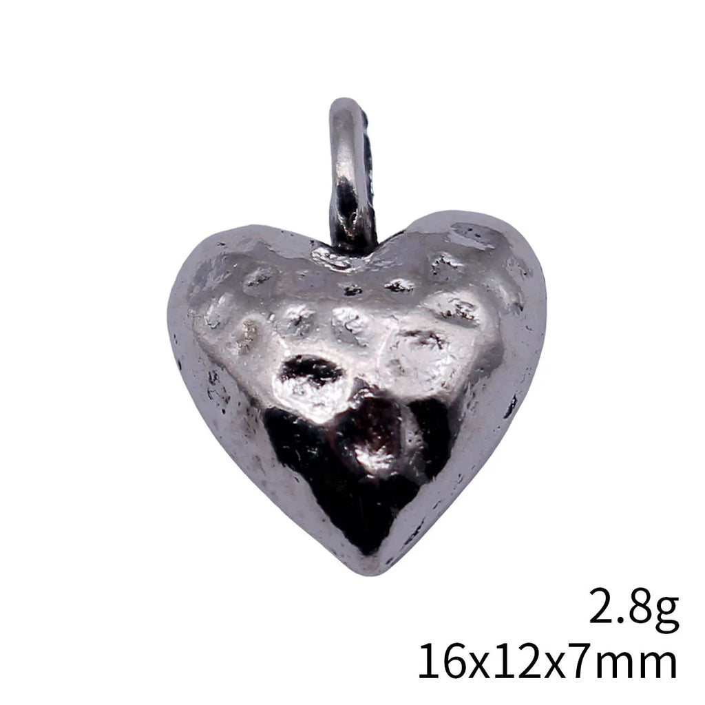 16x12x7mm 2.8g Zinc Alloy Heart Charm Pendants for DIY Bracelet Necklace Jewelry Making