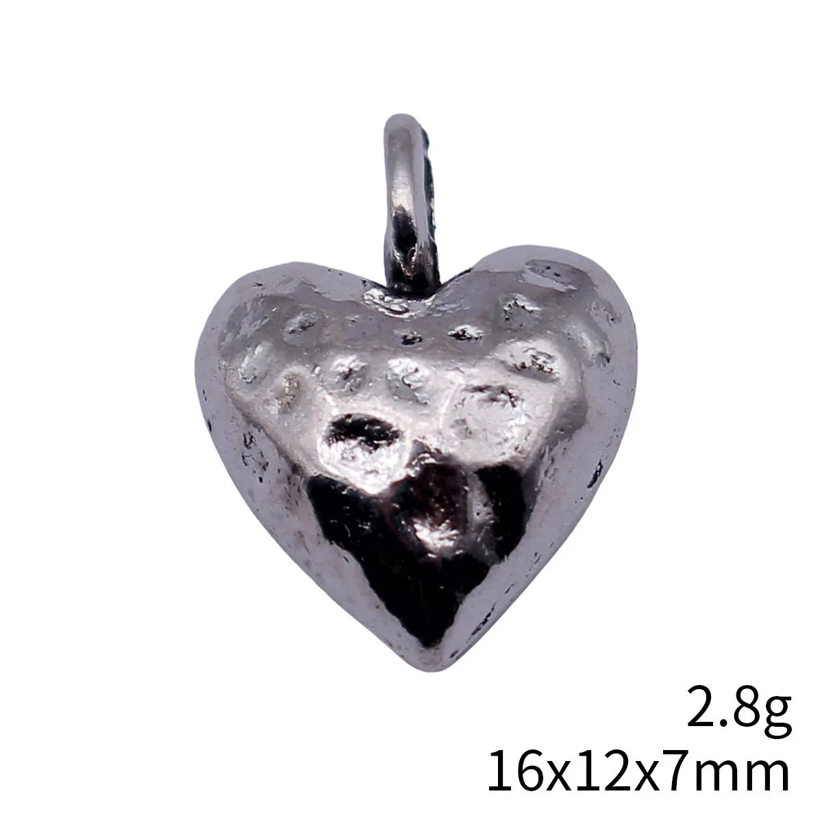 16x12x7mm 2.8g Zinc Alloy Heart Charm Pendants for DIY Bracelet Necklace Jewelry Making