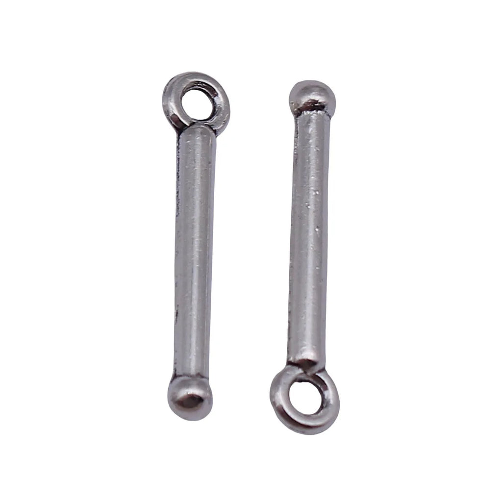 22x4.3mm 0.53g Antique Silver Zinc Alloy Drumstick Charm Pendant for Necklace Bracelet DIY Jewelry