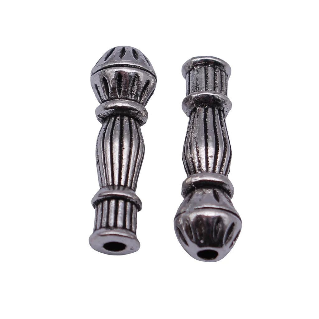 23x7.1x7.1mm 2.3g Antique Silver Zinc Alloy Imam Prayer Rosary Loose Metal Beads for DIY Mala Bracelet Making