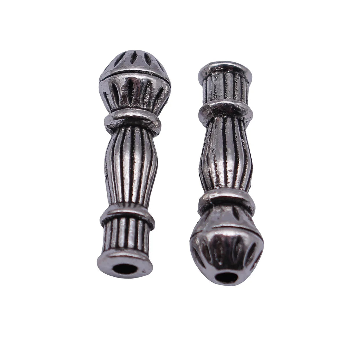 23x7.1x7.1mm 2.3g Antique Silver Zinc Alloy Imam Prayer Rosary Loose Metal Beads for DIY Mala Bracelet Making