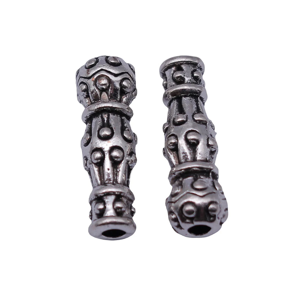 23x7.4x7.4mm 2.8g Antique Silver Zinc Alloy Imam Prayer Rosary Loose Metal Beads for Tasbih Jewelry Making