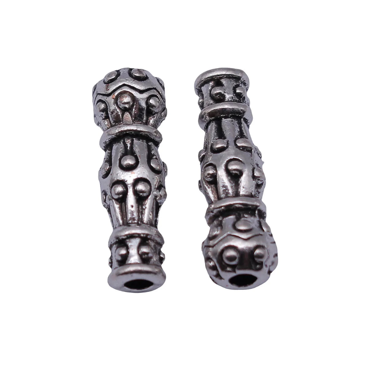 23x7.4x7.4mm 2.8g Antique Silver Zinc Alloy Imam Prayer Rosary Loose Metal Beads for Tasbih Jewelry Making