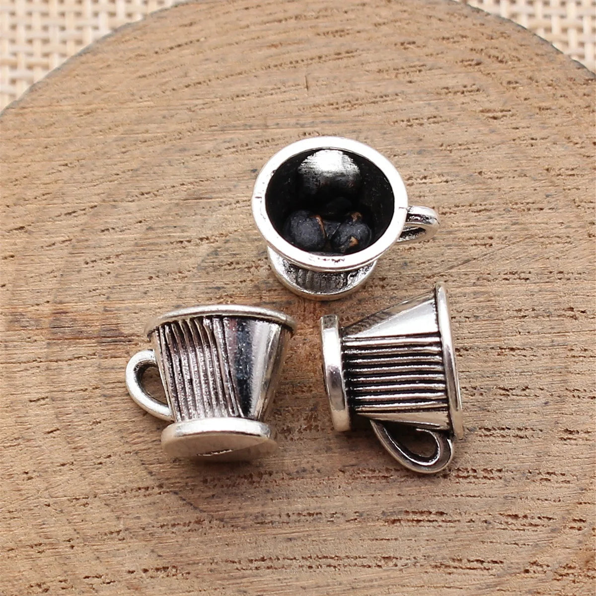 10x9x9mm 1.7g Antique Silver Zinc Alloy Cup Charm Pendant for DIY Miniature Jewelry Accessories