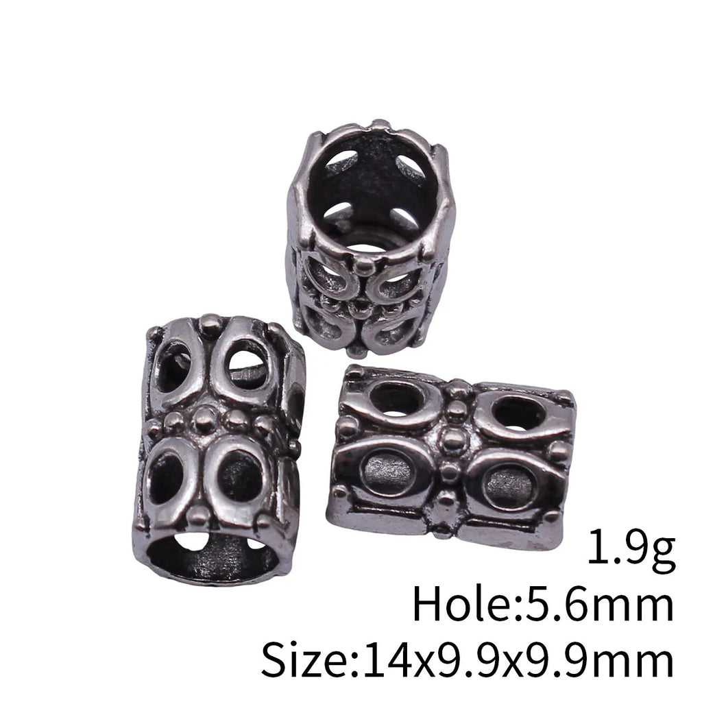 14x9.9x9.9mm 1.9g Antique Silver Tone Zinc Alloy Hollow Spacer Beads for DIY Bracelet and Necklace Making