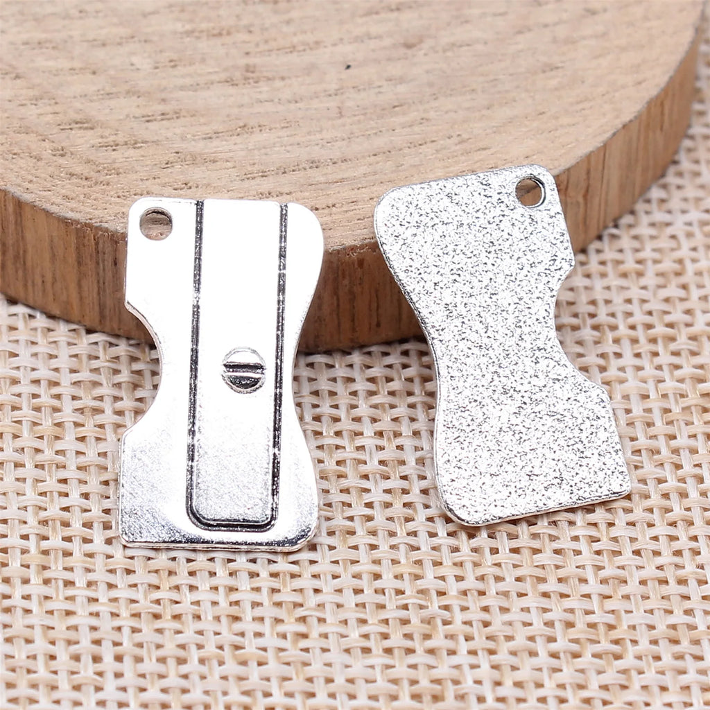 24x13mm 1.9g Antique Silver Zinc Alloy Pencil Sharpener Charm Pendant for DIY Necklace Bracelet