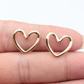 17x15mm 0.7g Multicolor Zinc Alloy Twisted Hollow Heart charm pendant for DIY jewelry making