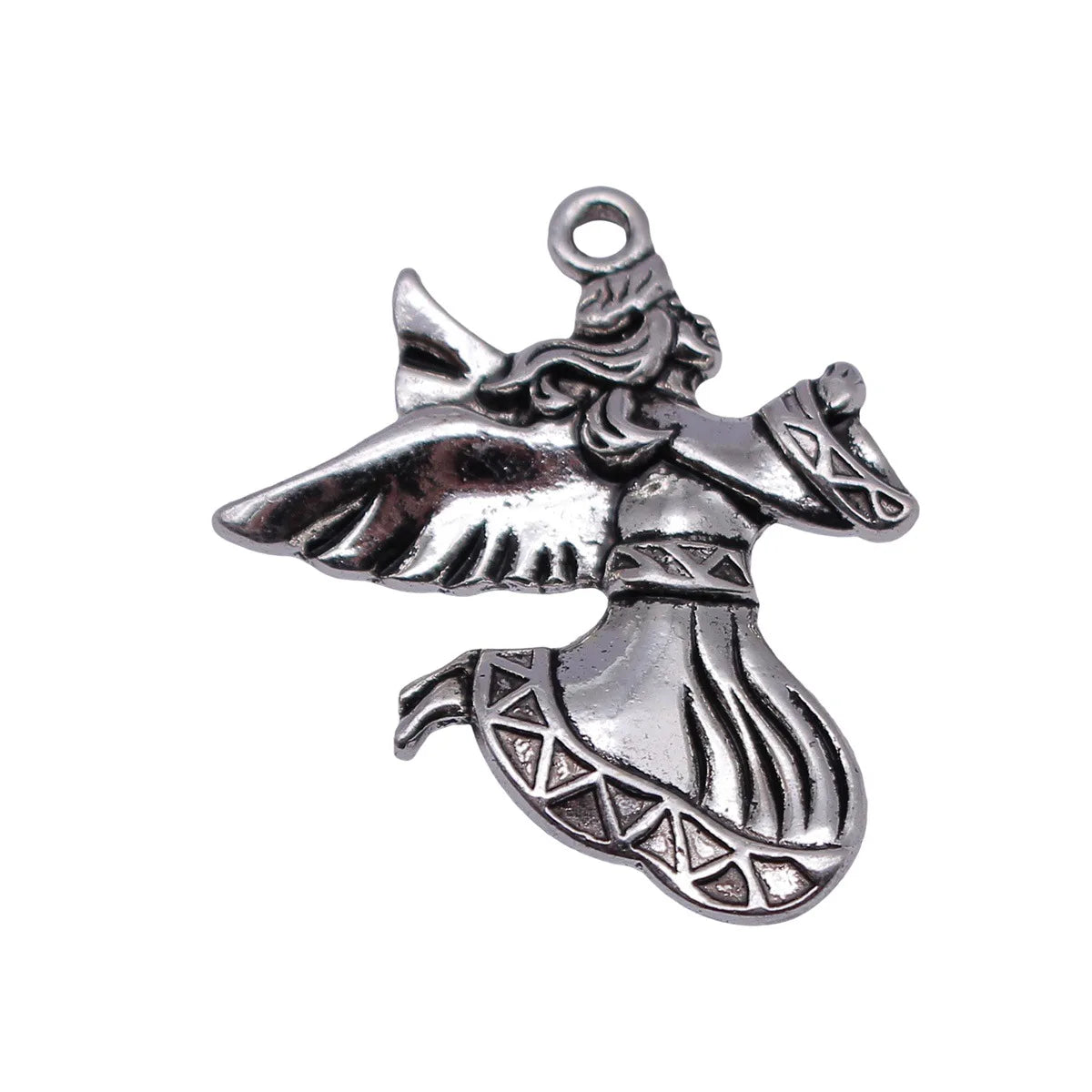 34x29mm 2.6g Antique Silver Zinc Alloy Angel Charm Pendant for Necklace Bracelet Jewelry Making