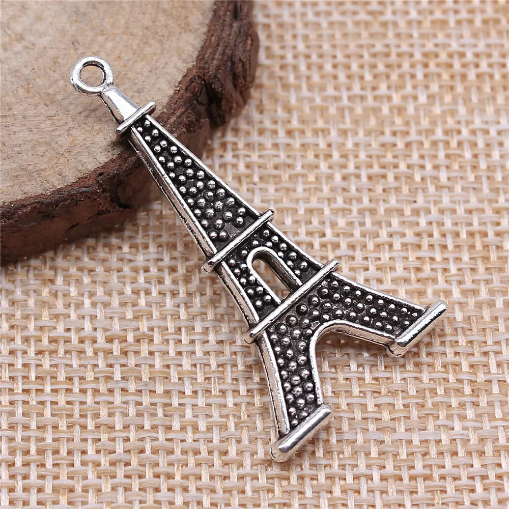 41x20mm 4.4g Antique Silver Iron Eiffel Tower Charm Pendant for DIY Necklace Bracelet Jewelry Making