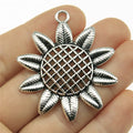 49x43mm 7.9g Multicolor Zinc Alloy Sunflower Charm Pendant for DIY Necklace Bracelet Jewelry Making