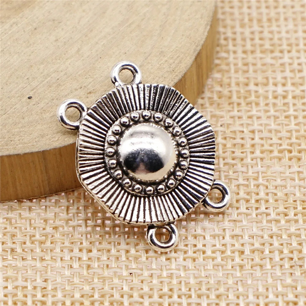 21x26mm 2.5g Multicolor Zinc Alloy Four Hole Body Chain Connector Charm for Waist Chain Making