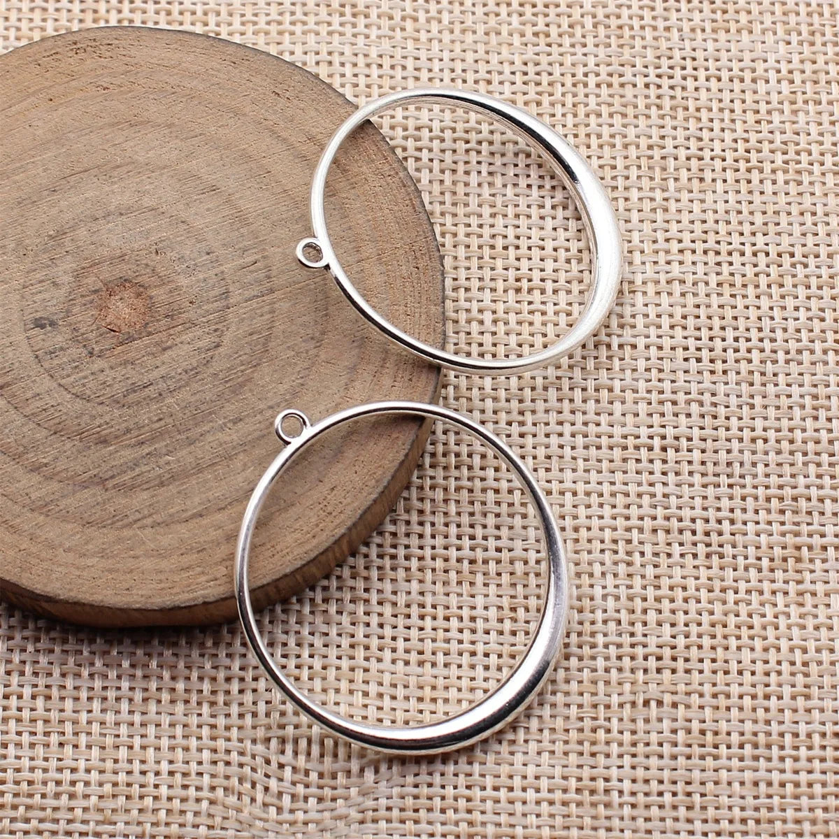 38x34mm 3g Multicolor Zinc Alloy Round Ring Charm Pendant for Earrings Necklace Jewelry Making