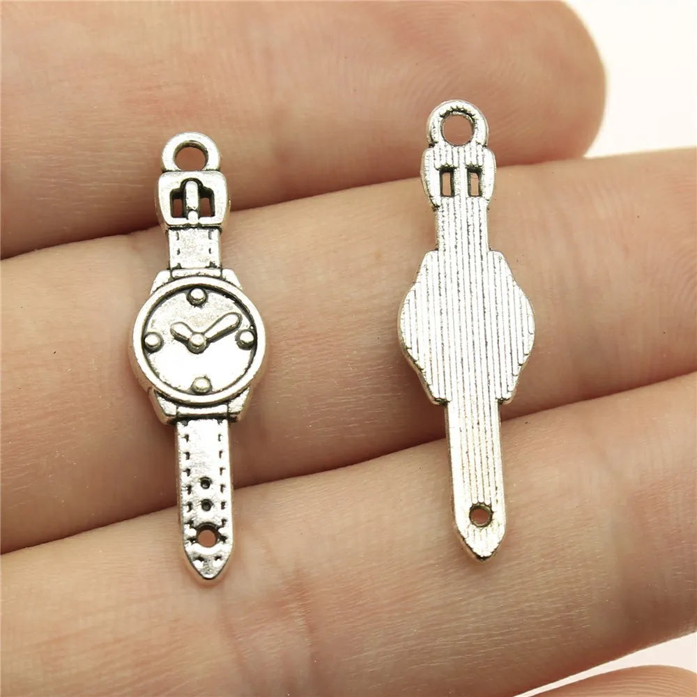 30x9mm 1.2g Multicolor Zinc Alloy Watch Charm Pendant for DIY Necklace Bracelet Jewelry Making