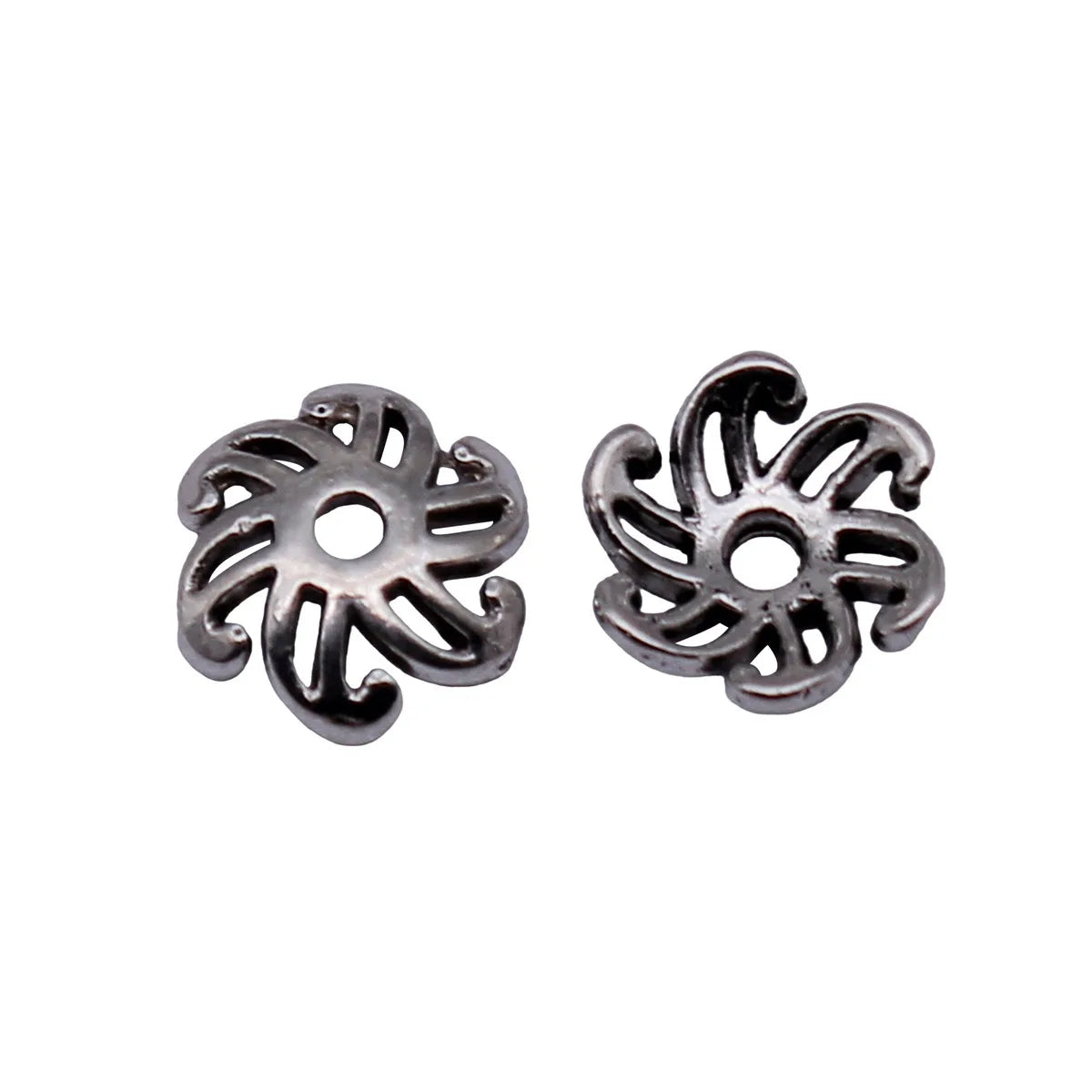 8.5x8.5x2.8mm 0.34g Antique Silver Zinc Alloy Flower Bead Caps for DIY Bracelet Necklace Jewelry Making