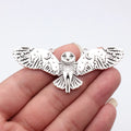 80x35mm 10.8g Antique Silver Zinc Alloy Owl Cat Charm Pendant for DIY Necklace Bracelet Jewelry Making