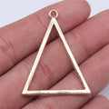 32x40mm 2g KC Gold Zinc Alloy Triangle Charm Pendant for ZAKKA DIY Necklace Bracelet Jewelry Making