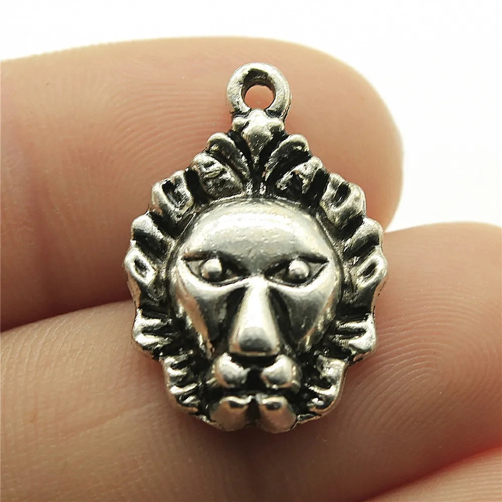 24x16mm 3.1g Antique Silver Zinc Alloy Lion Charm Pendant for DIY Necklace Bracelet Jewelry Making
