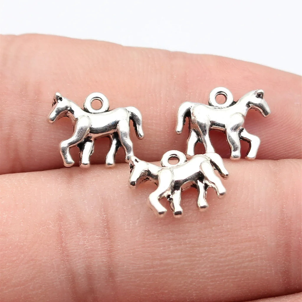 13x10mm 1g Multicolor Zinc Alloy 3D Pony Charm Pendant for DIY Necklace Bracelet Jewelry Making