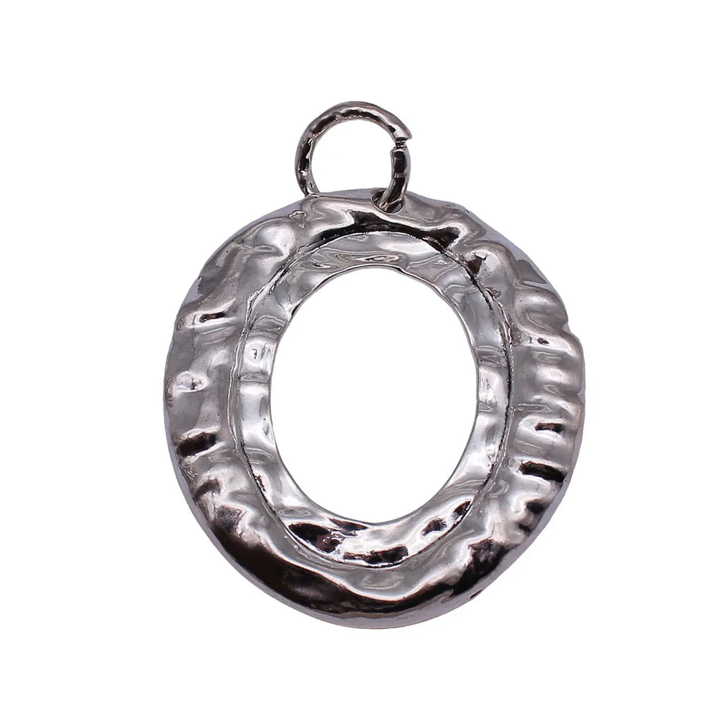 92x67mm 32.4g Antique Silver Zinc Alloy Double Oval Ring Charm Pendant for Statement Necklace Making