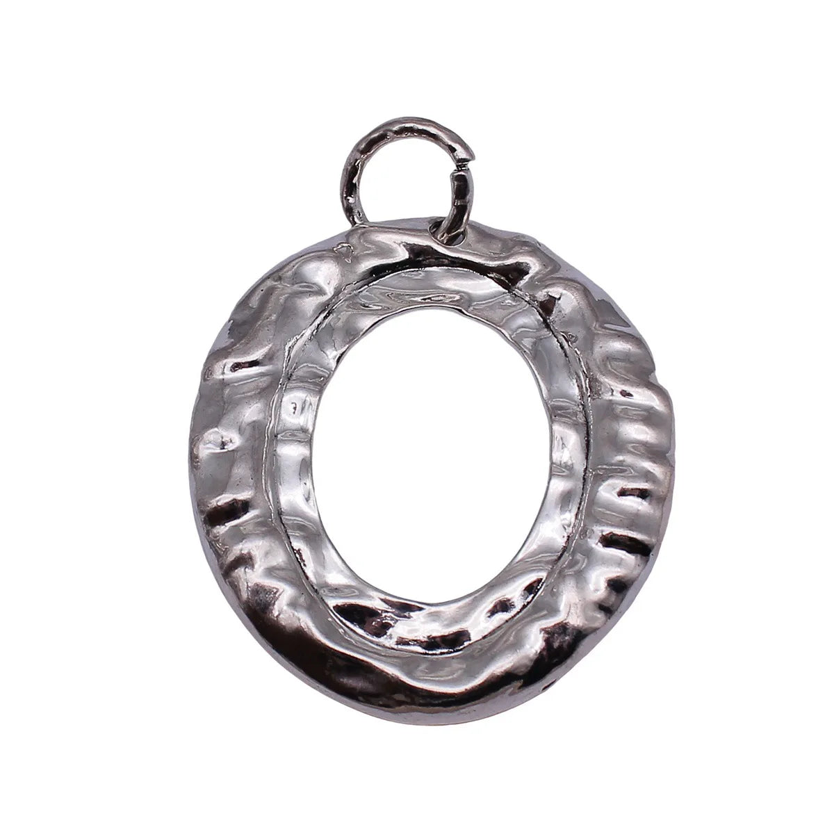 92x67mm 32.4g Antique Silver Zinc Alloy Double Oval Ring Charm Pendant for Statement Necklace Making