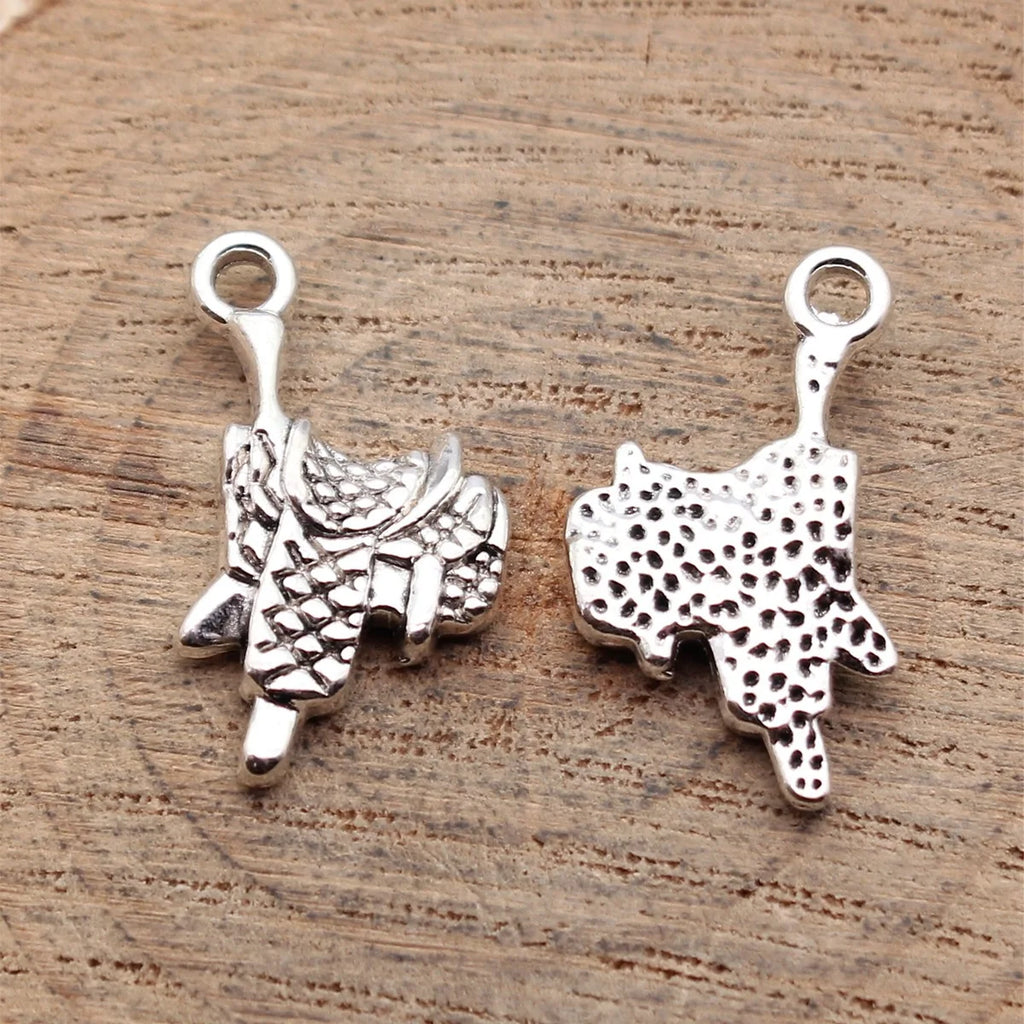 22x12mm 1.8g Antique Silver Zinc Alloy Saddle Charm Pendant for DIY Necklace Bracelet Jewelry