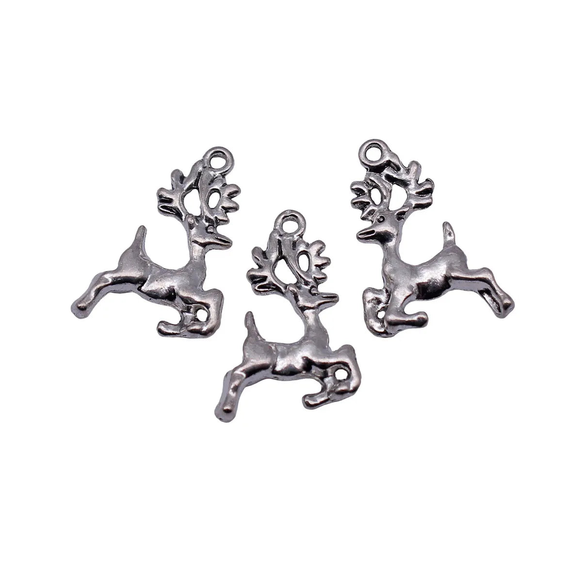 22x16mm 1.6g Antique Silver Zinc Alloy Deer Charm Pendant for DIY Necklace and Bracelet Jewelry