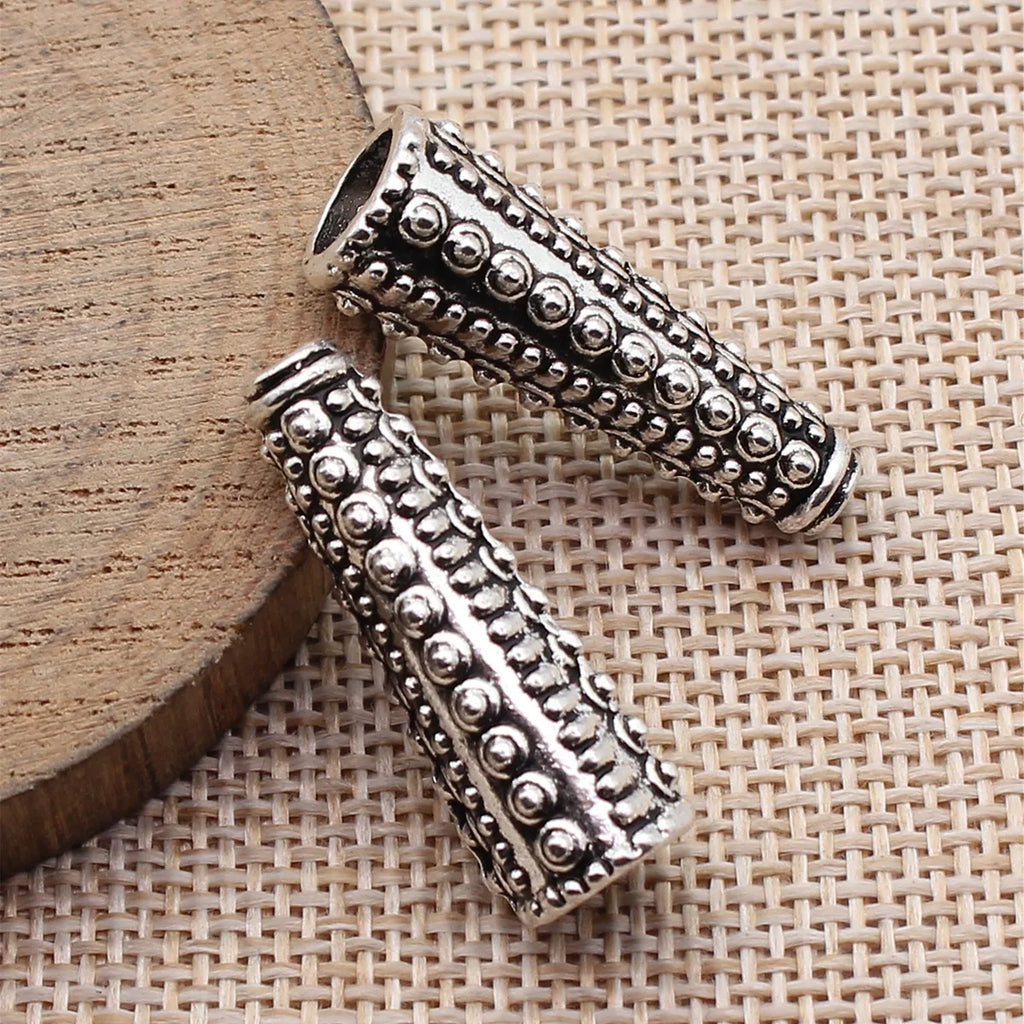 30x11x10mm 3.8g Antique Silver Zinc Alloy Dotted Cone Tassel Cap End Bead Cap for DIY Jewelry Making