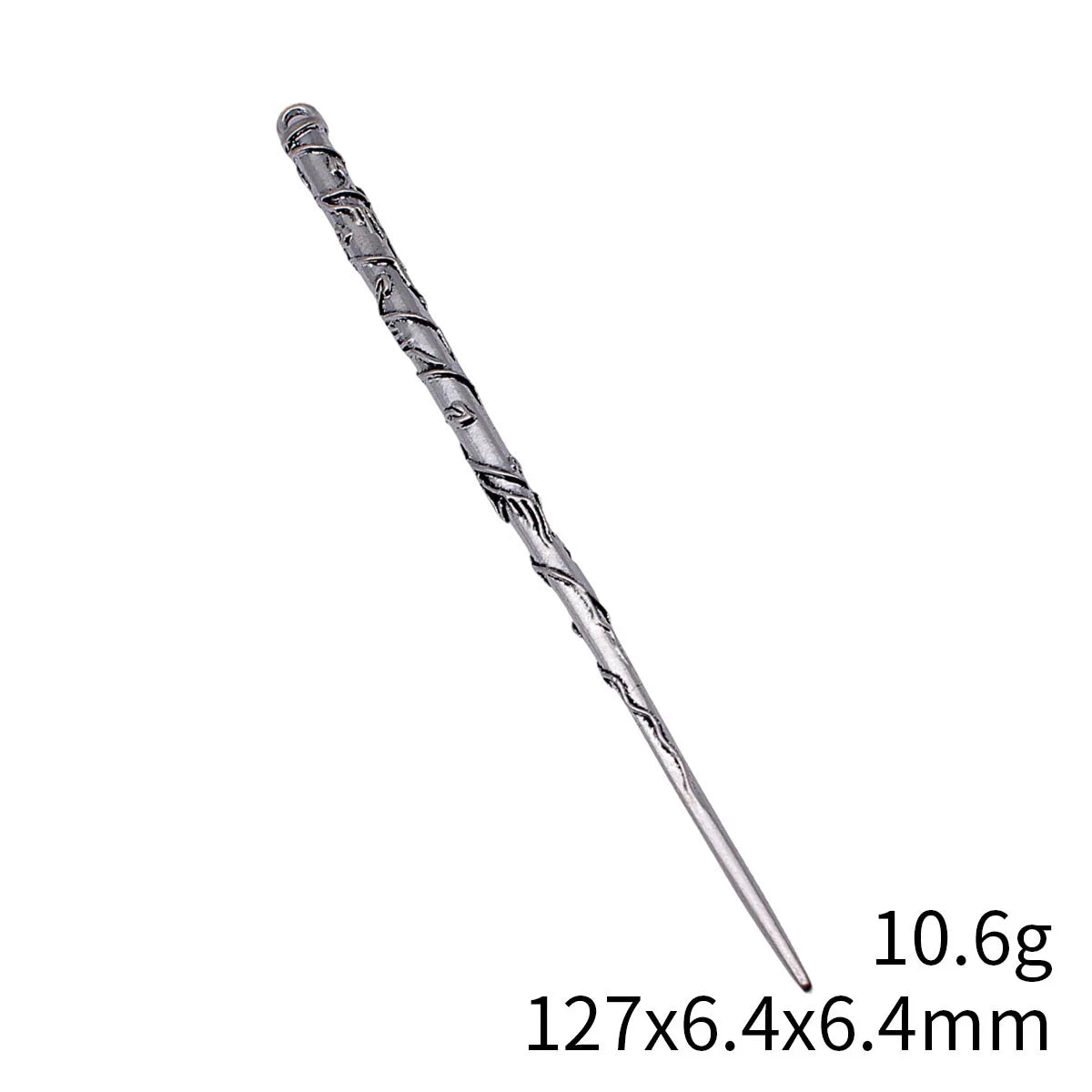 127x6.4x6.4mm 10.6g Antique Silver Zinc Alloy Vine Texture Hair Stick Jewelry Finding for DIY Hair Accessories