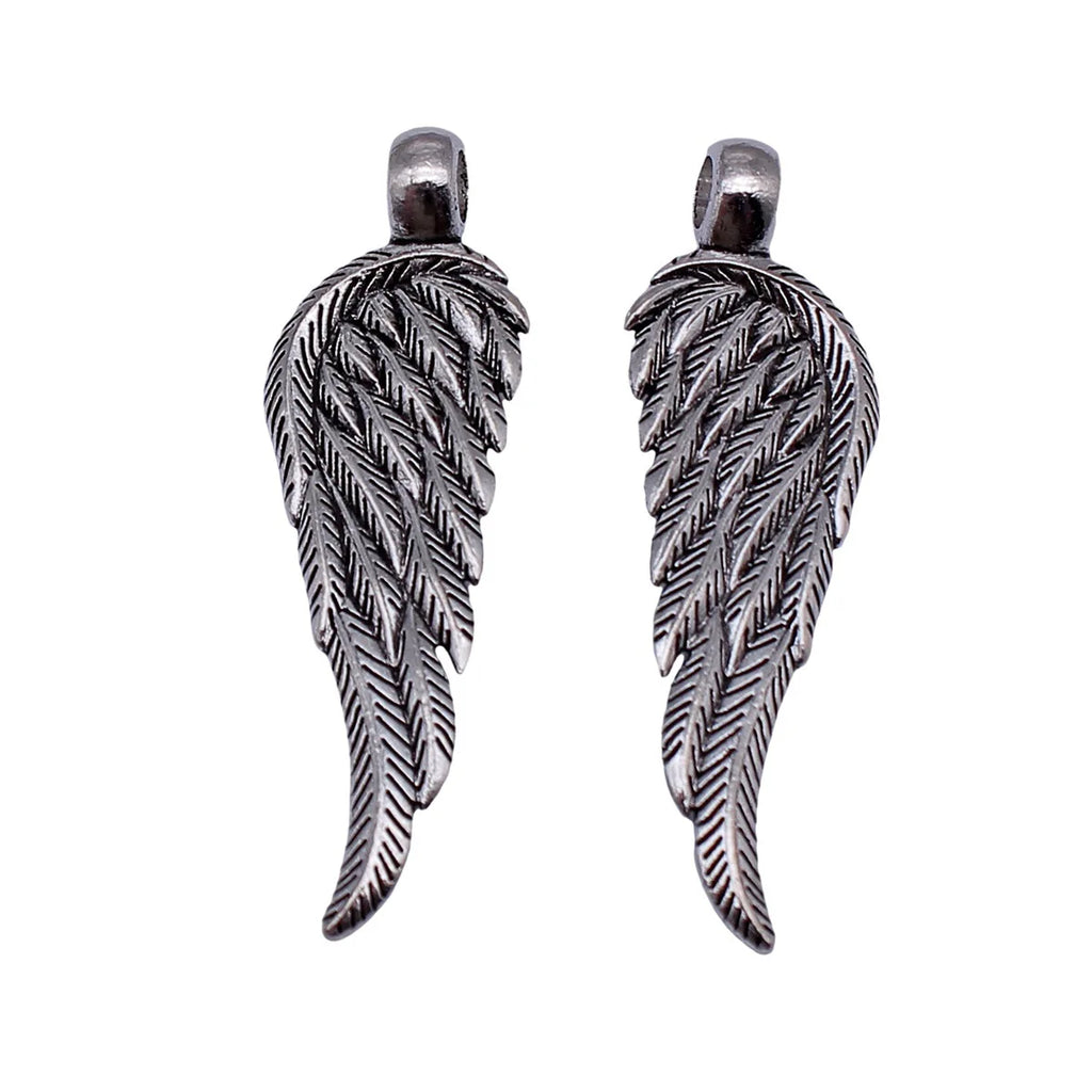 56x18mm 5.4g Antique Silver Zinc Alloy Wing Charm Pendant for DIY Necklace Bracelet Jewelry Making
