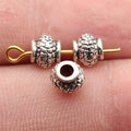 6.7x6.2x5.9mm 0.58g Antique Silver Zinc Alloy Irregular Texture Spacer Beads Loose Metal Beads for DIY Bracelet Making