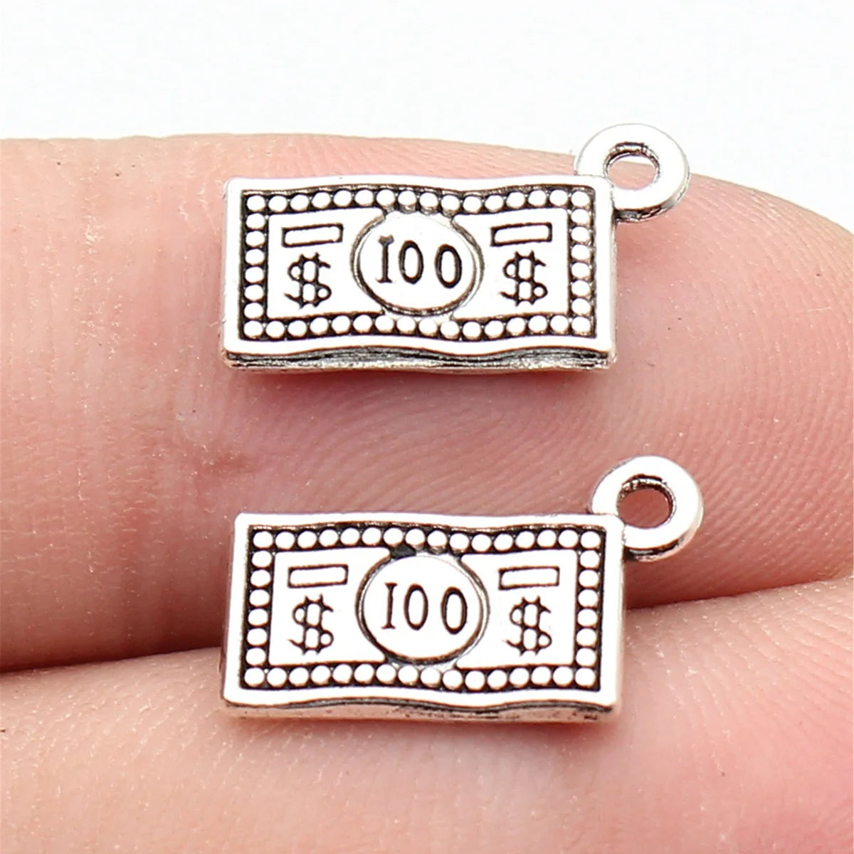 16x9.7mm 0.8g Antique Silver Zinc Alloy Dollar Charm Pendant for DIY Necklace Bracelet Jewelry Making