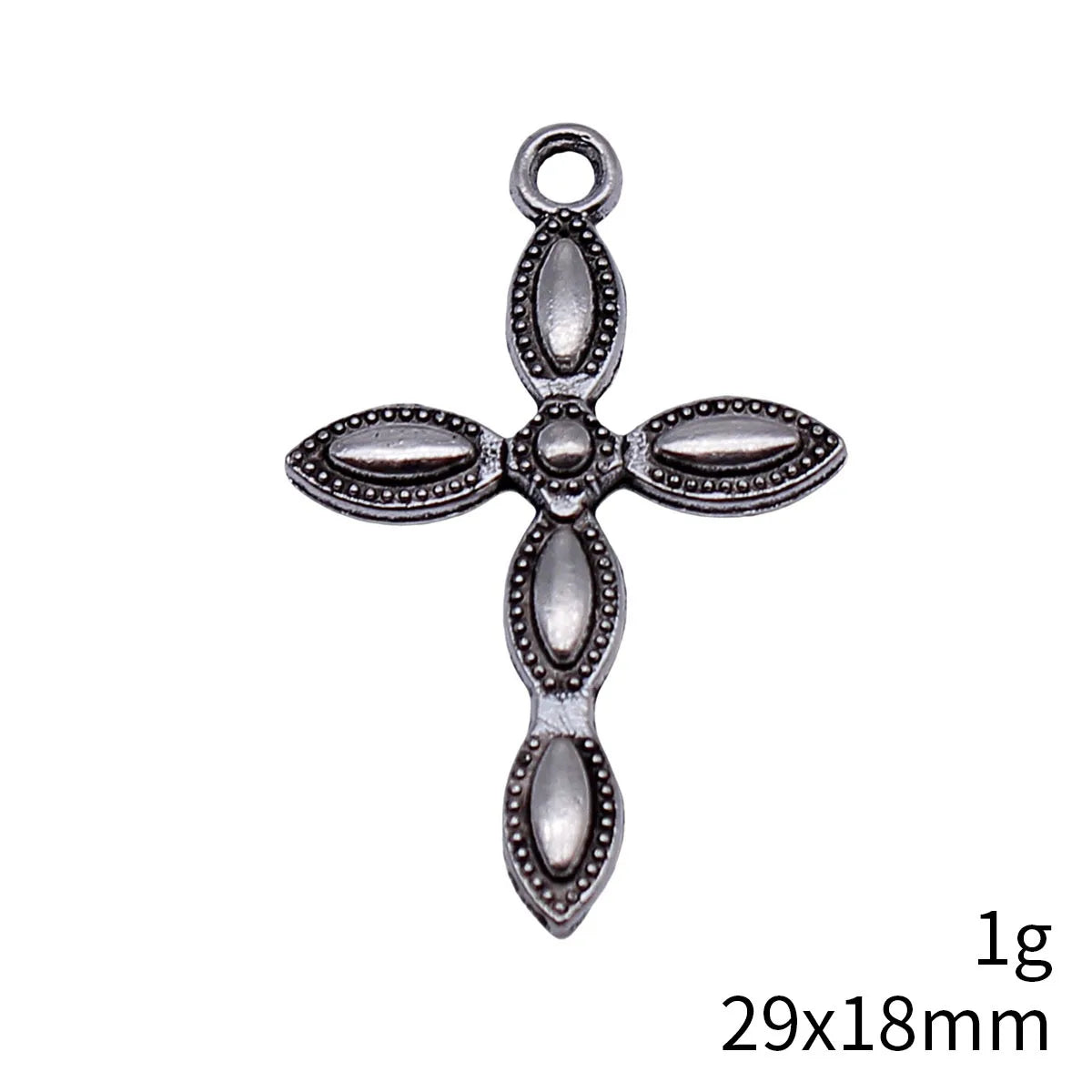 29x18mm 1g Antique Silver Zinc Alloy Cross Charm Pendant for Necklace Bracelet Making