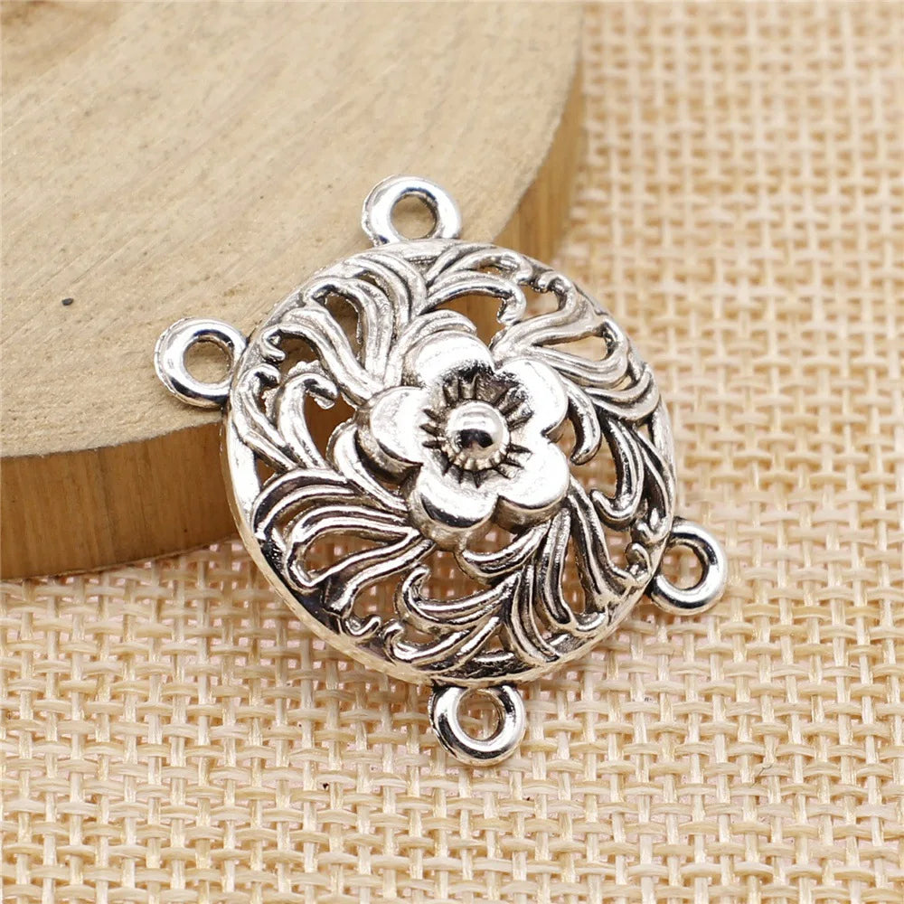 25x29mm 2.4g Multicolor Zinc Alloy Four Hole Body Chain Connector Charm for DIY Waist Chain Jewelry Making
