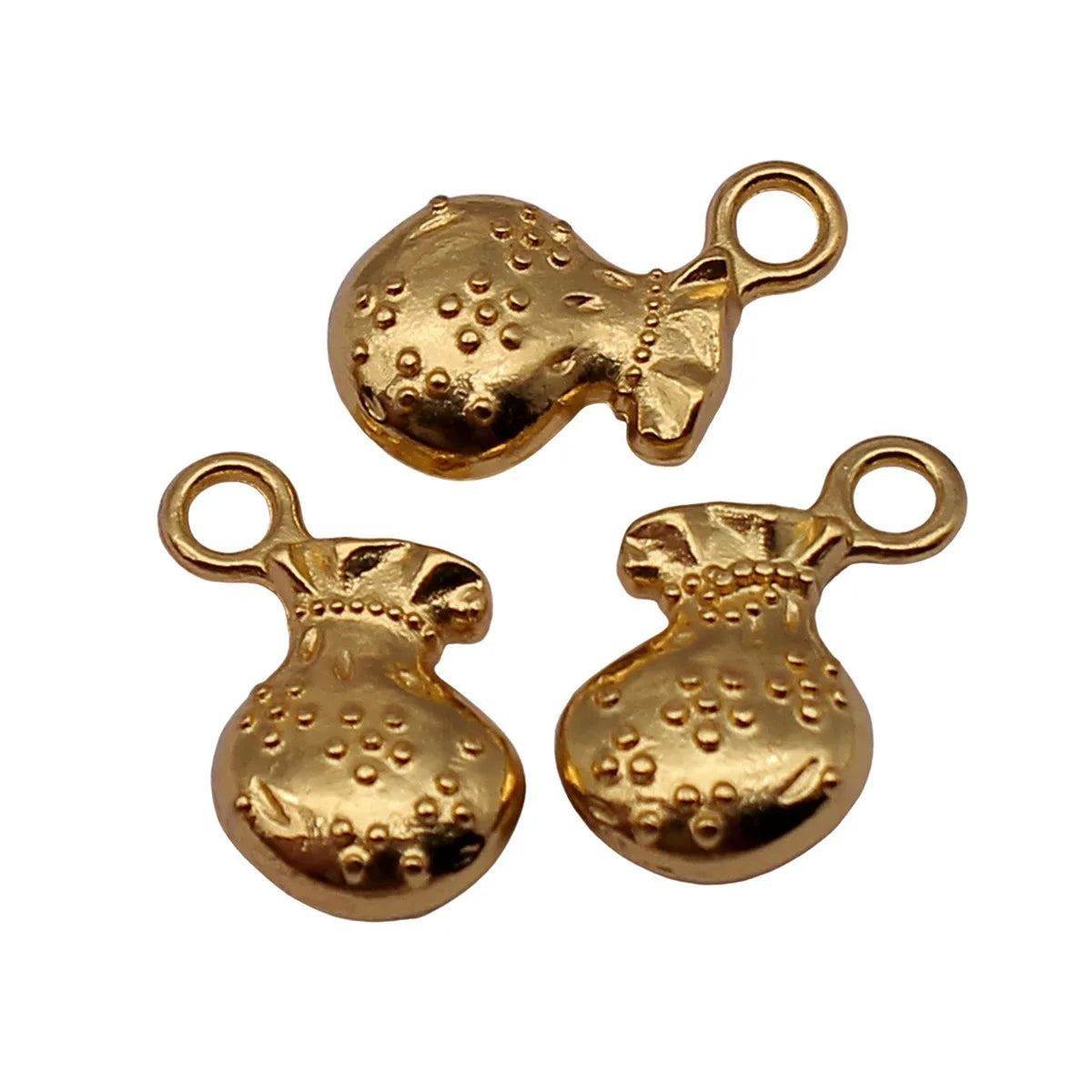 16x9x4.9mm 1.5g Bright Gold Zinc Alloy Money Bag Charm Pendant for DIY Necklace Bracelet Jewelry