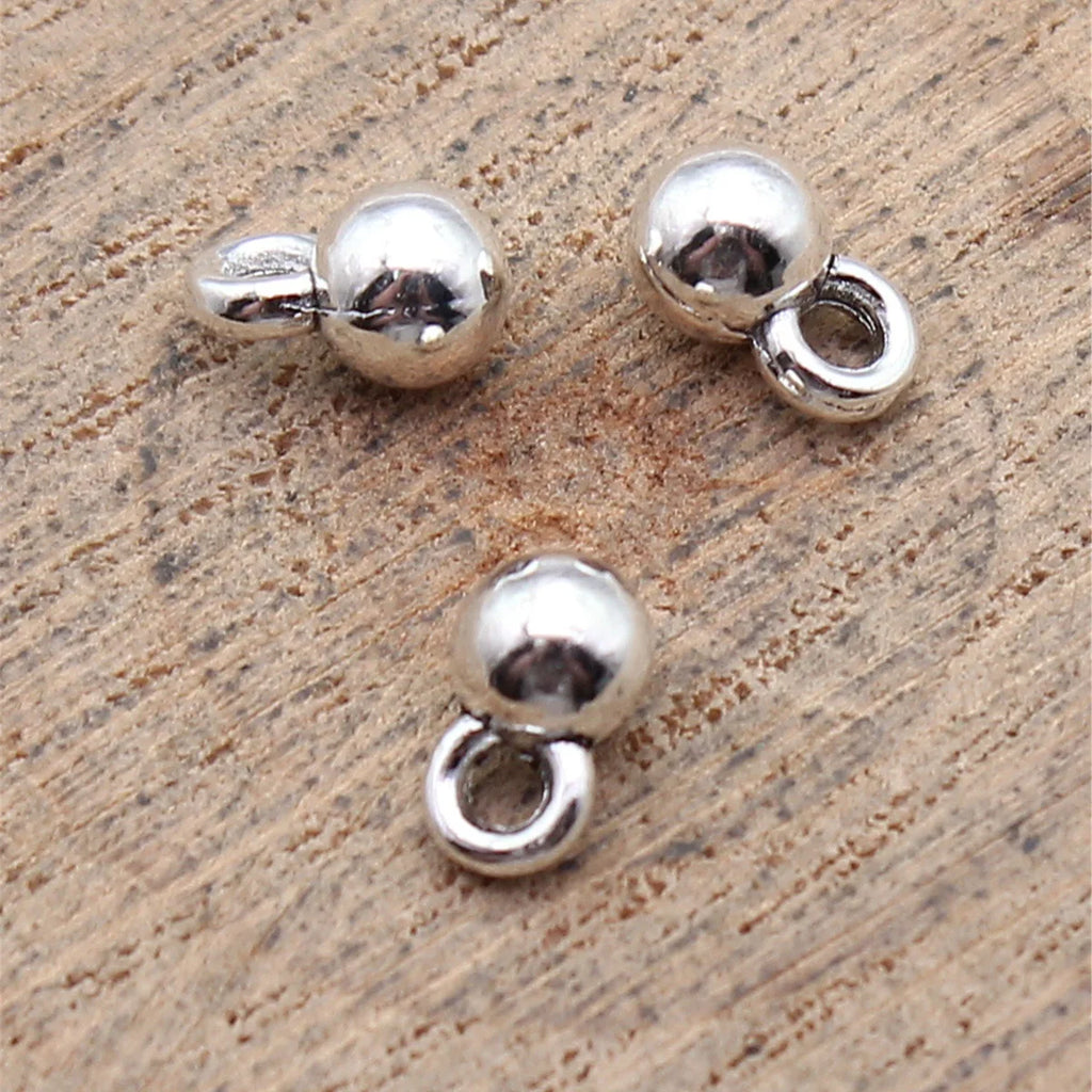 8x5x5mm 0.5g Antique Silver Zinc Alloy Ball Charm Pendant for DIY Necklace Bracelet Jewelry Making