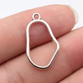 27x16mm 1.1g Multicolor Zinc Alloy Hollow Geometric Charm Pendant for DIY Necklace Jewelry Making